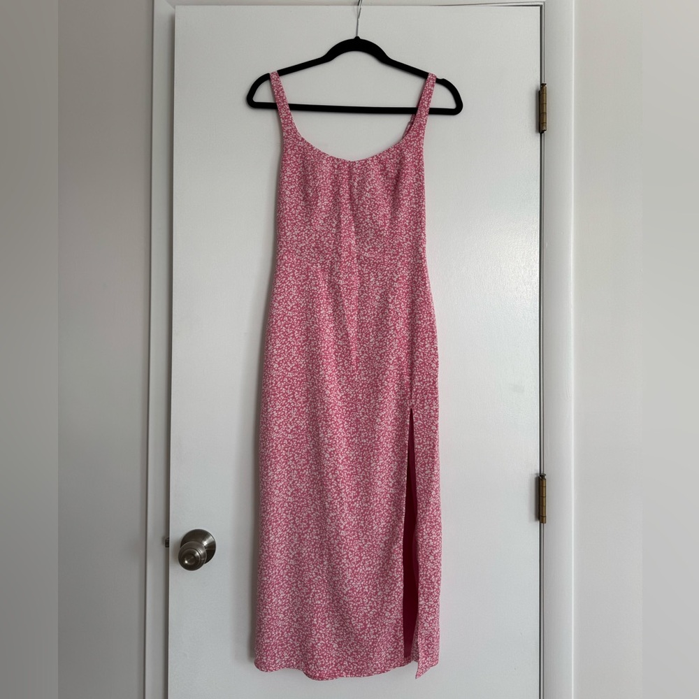 Abercrombie & Fitch Pink Floral Midi Dress